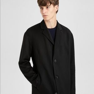 suffolk coat in double face wool cashmere
